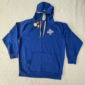Antigua Blue Hoodie with Logo Patch